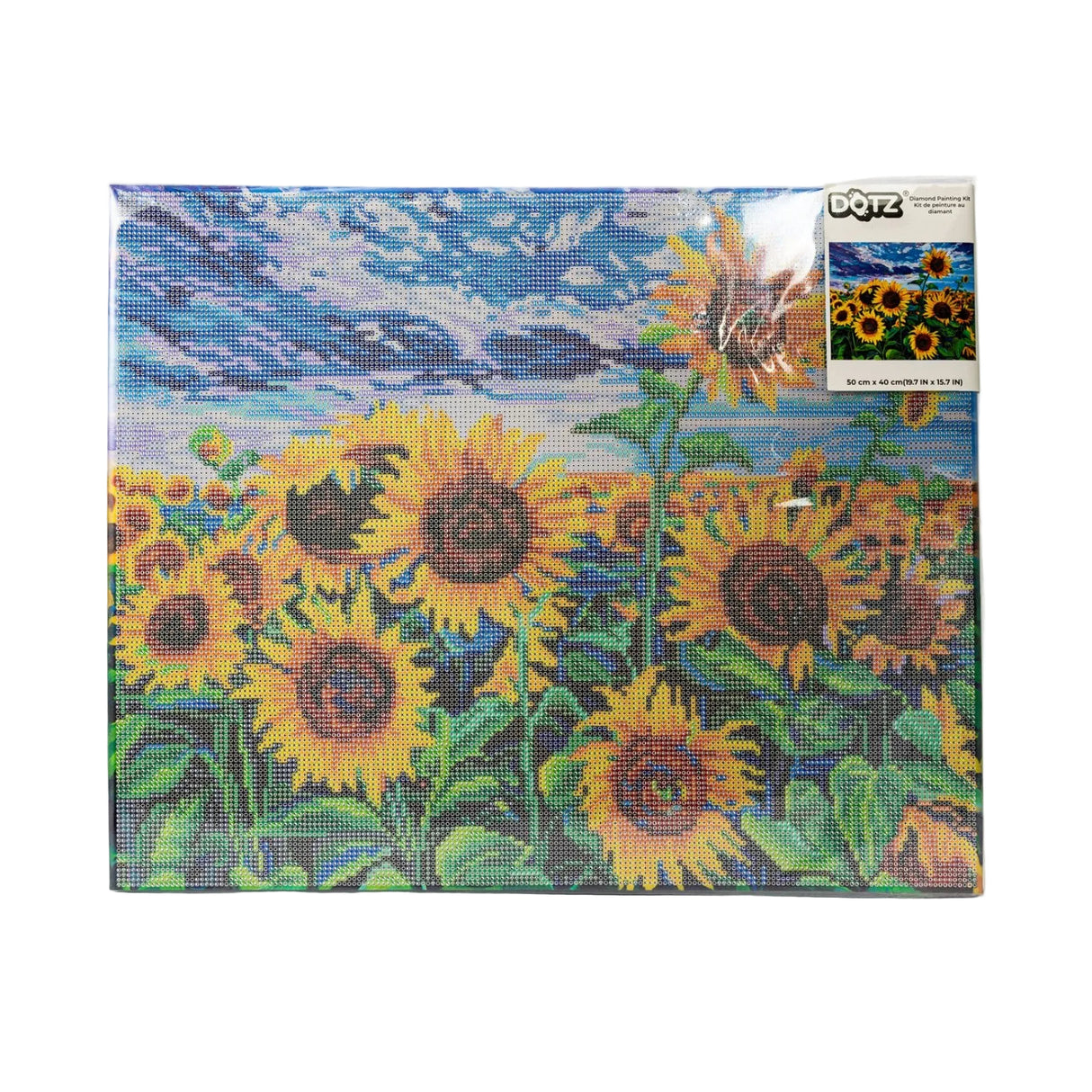 Diamond Dotz Stretched Canvas 40x50cm - Landscape with Sunflowers