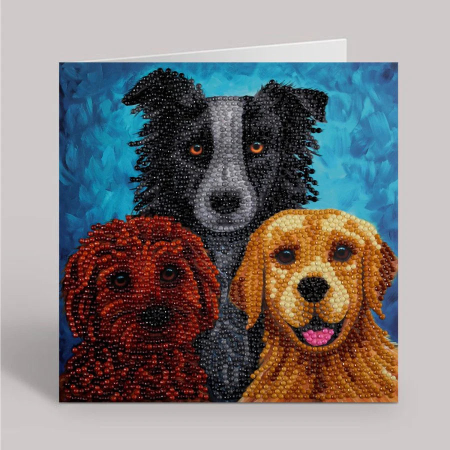 Crystal Art Card Kit - Dogs