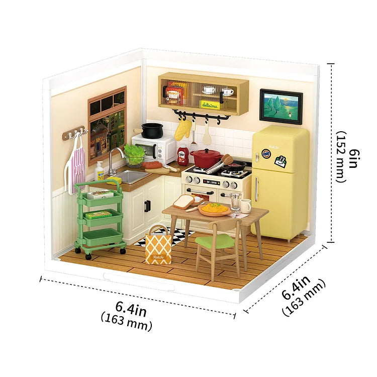Rolife Happy Meals Kitchen DIY Miniature House