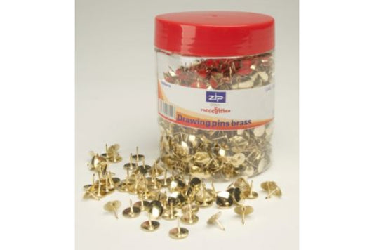 ZIP TUB OF 1000 BRASS DRAWING PINS