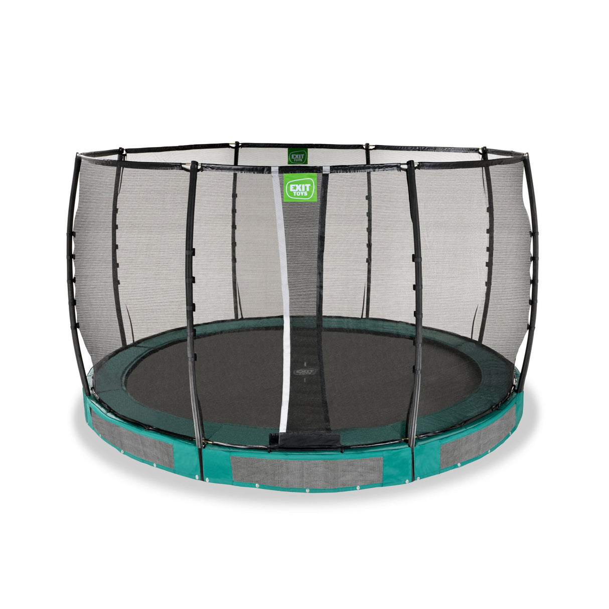 Exit Allure Premium Ground Round Trampoline - 12 Ft (Green)