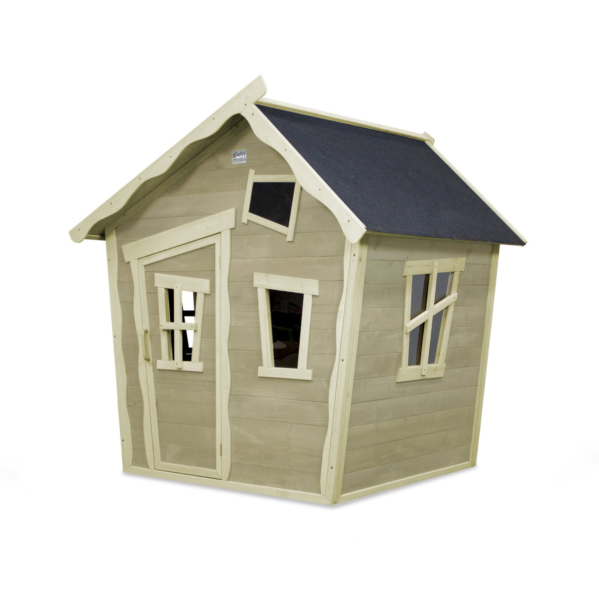 EXIT Crooky 100 Wooden Playhouse - Grey Beige