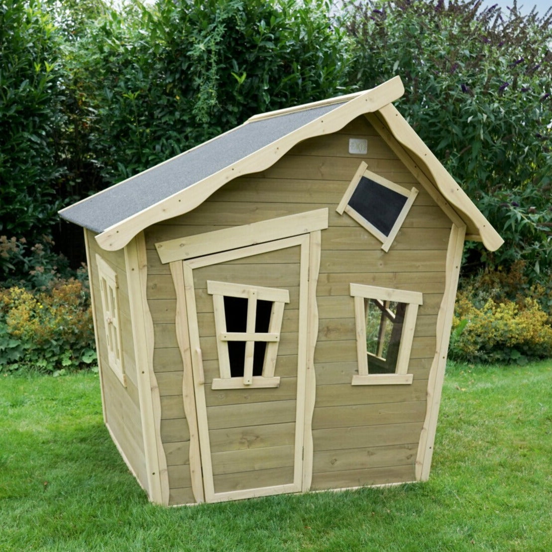 EXIT Crooky 100 Wooden Playhouse - Grey Beige