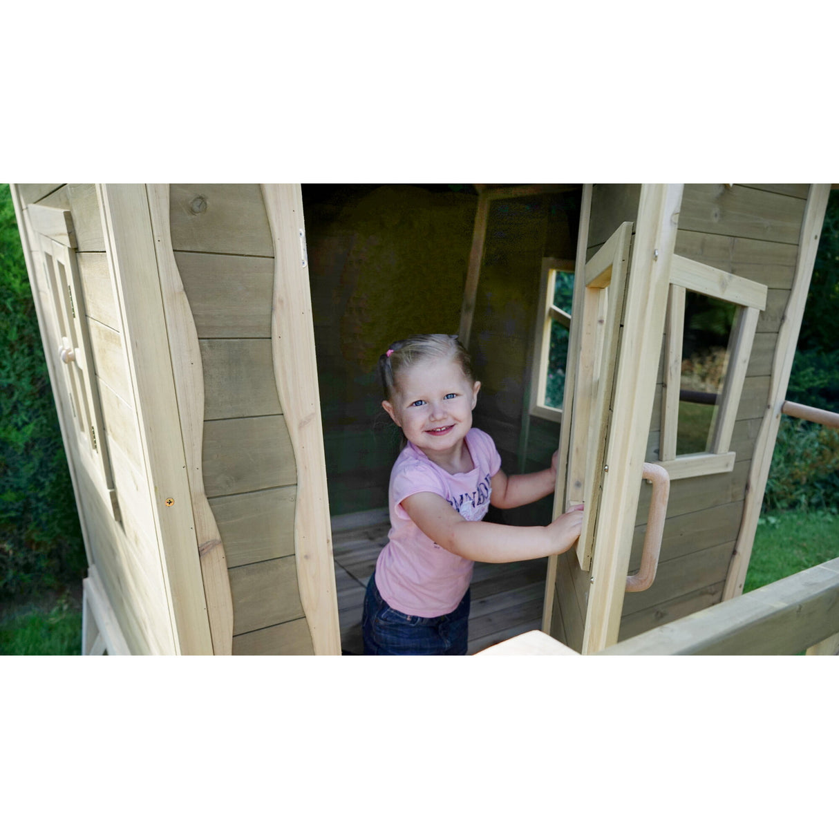 EXIT Crooky 700 Wooden Playhouse - Grey Beige