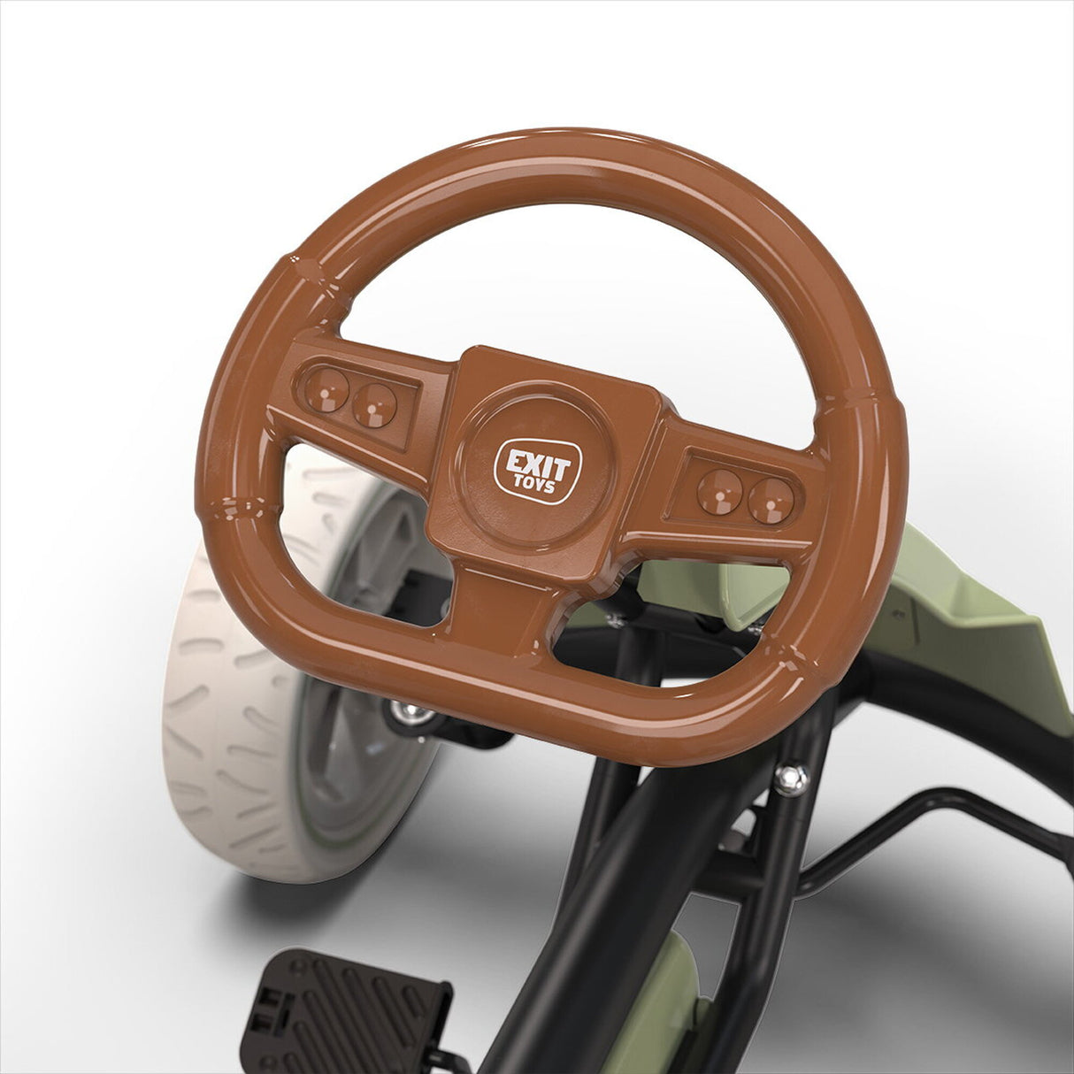EXIT Foxy Pedal Go-Kart with Trailer - Retro Green