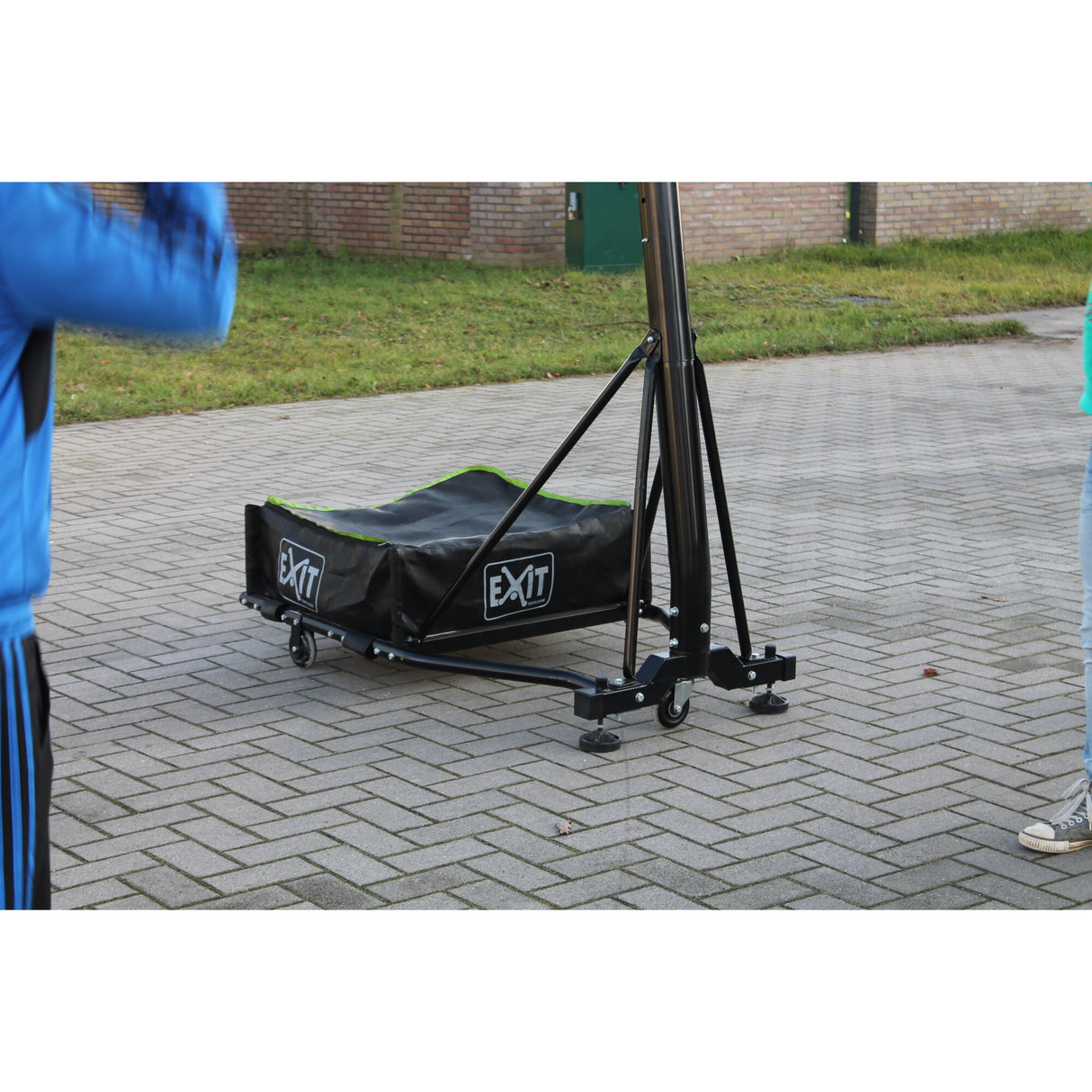 EXIT Galaxy Portable Basketball Backboard - Green/Black (with Dunk rim)