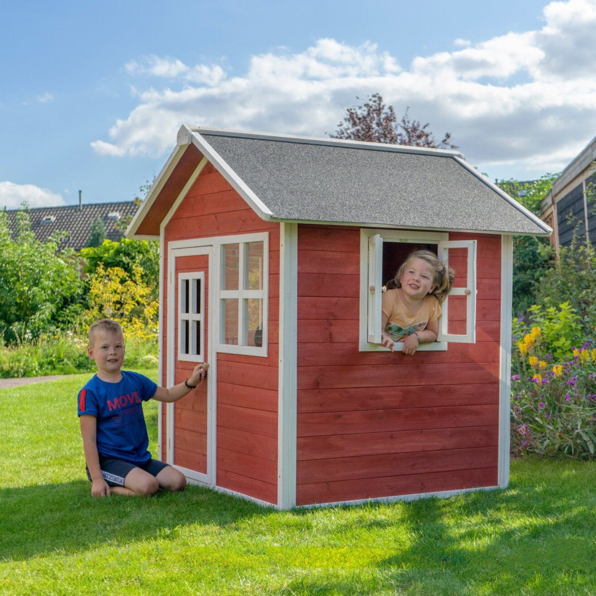 EXIT Loft 100 Wooden Playhouse - Red