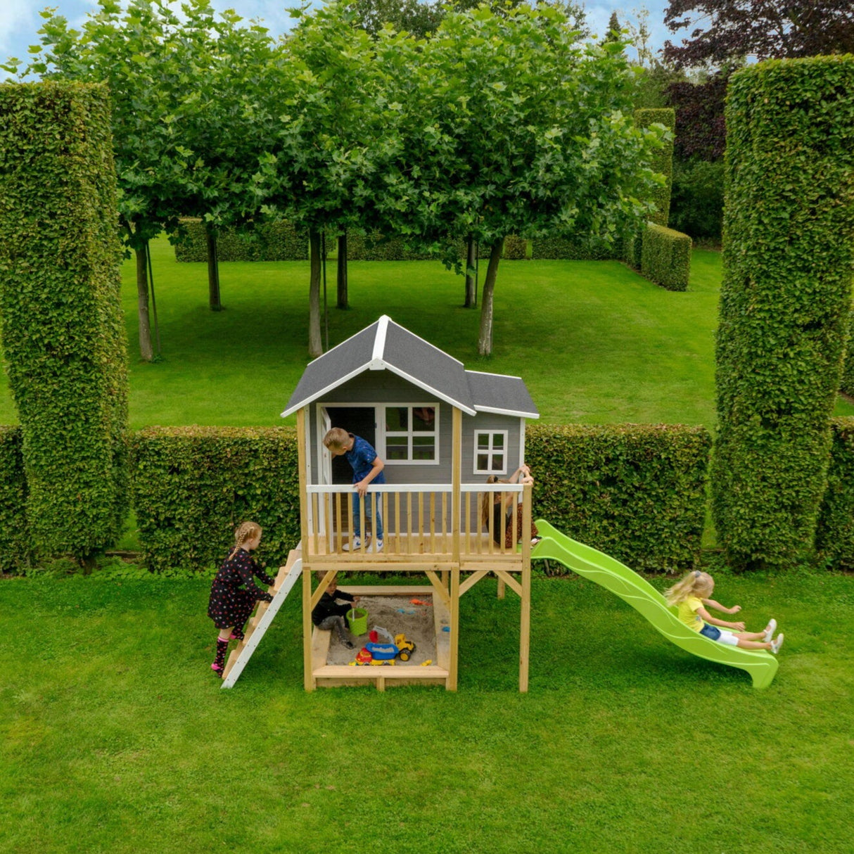 EXIT Loft 550 Wooden Playhouse - Grey