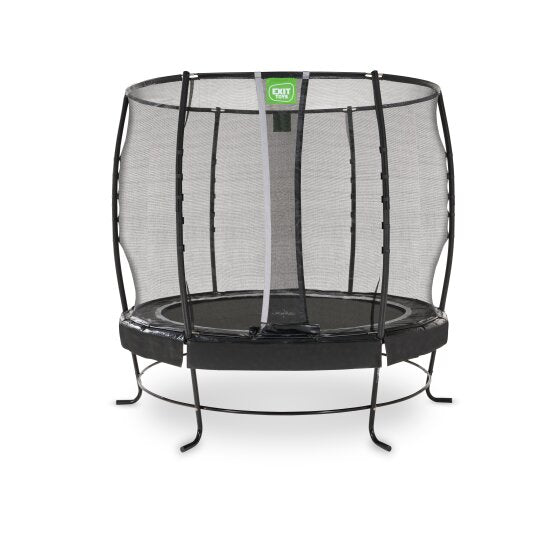 Exit Lotus Premium Round Trampoline and Safety Net - 8 Ft (Black)