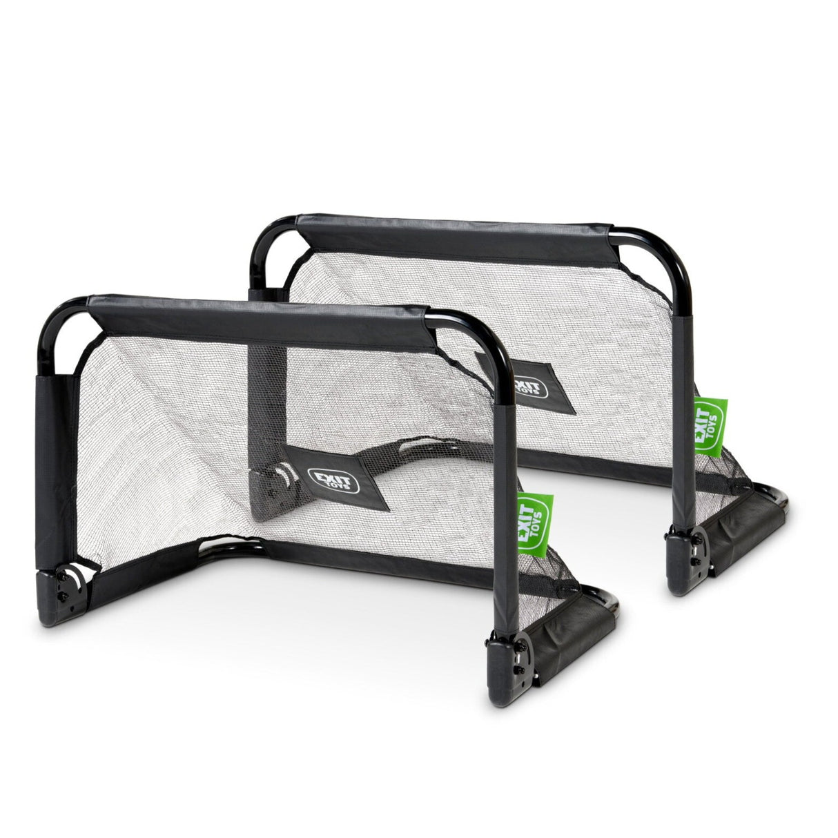 EXIT Pico Soccer Goal (Set of 2 Foldable Goals) Black