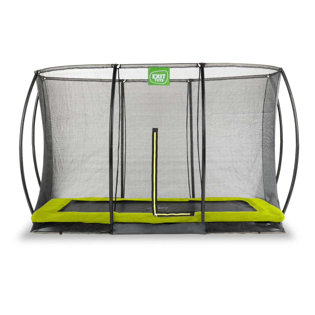 EXIT Silhouette ground trampoline 8x12ft with safety net - green