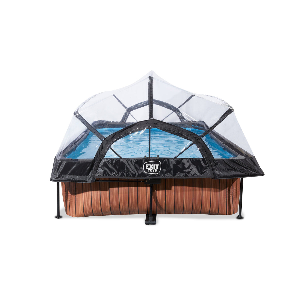 EXIT Wood Rectangular Frame Pool - 300x200x65cm (12V Cartridge)
