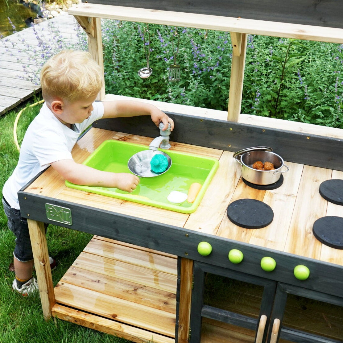 EXIT Yummy 200 Wooden Mud Kitchen - Natural