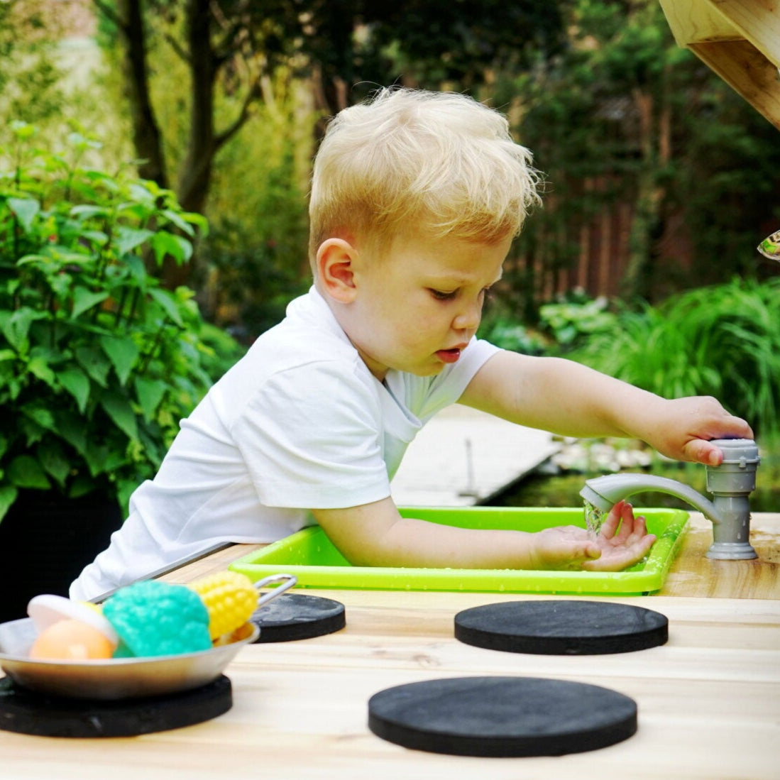 EXIT Yummy 200 Wooden Mud Kitchen - Natural