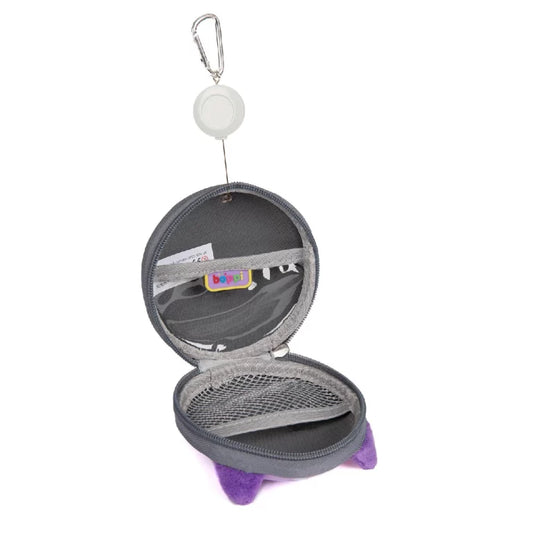 Boppi Tiny Trekker Keyring Pouch Coin Purse - Purple Cat