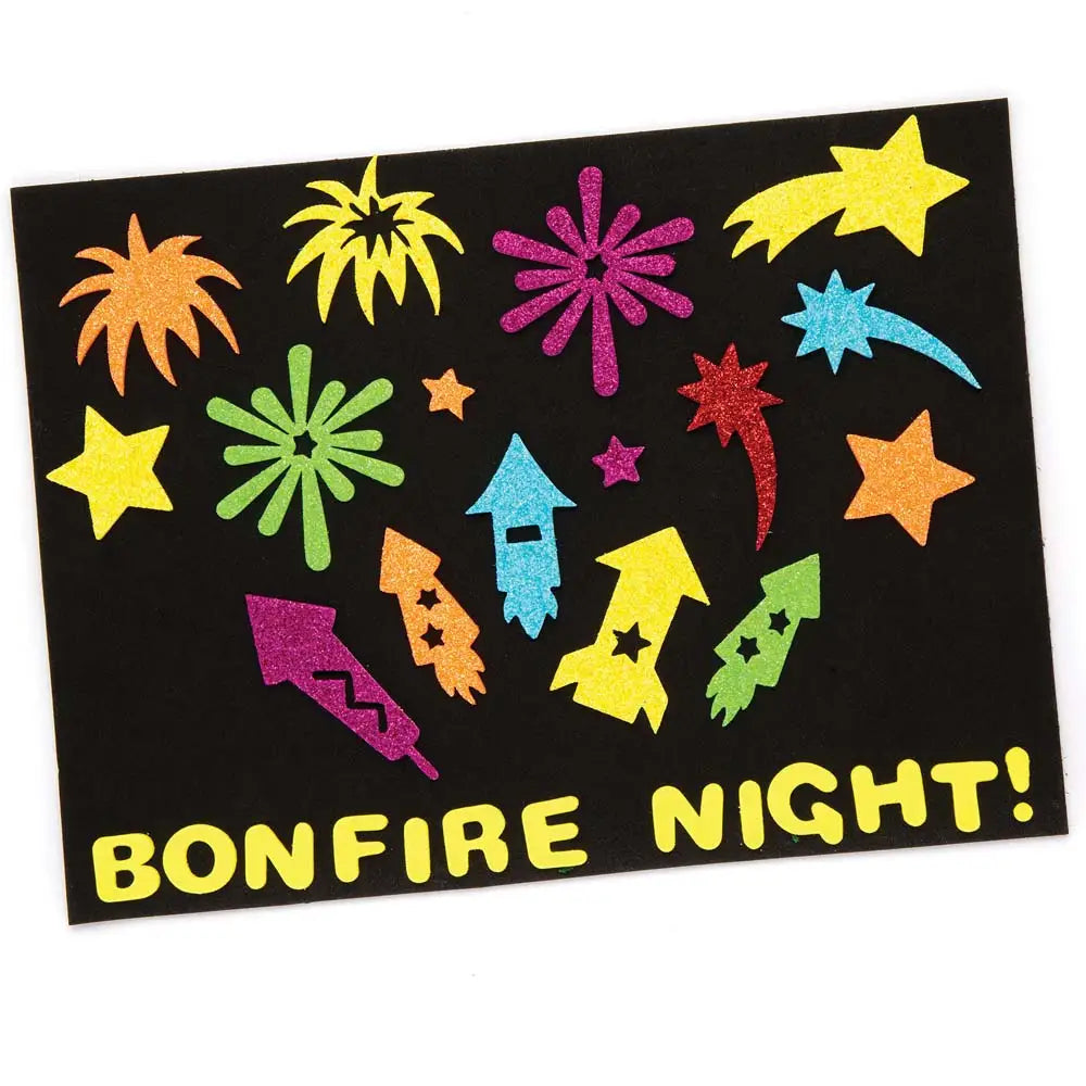 Fireworks Glitter Foam Stickers (Pack of 120)