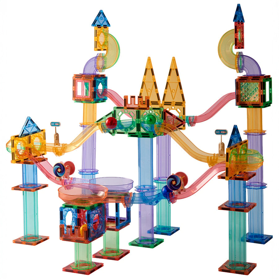 Playbox Magnetic Play Tiles - Ball Track (189 Parts)