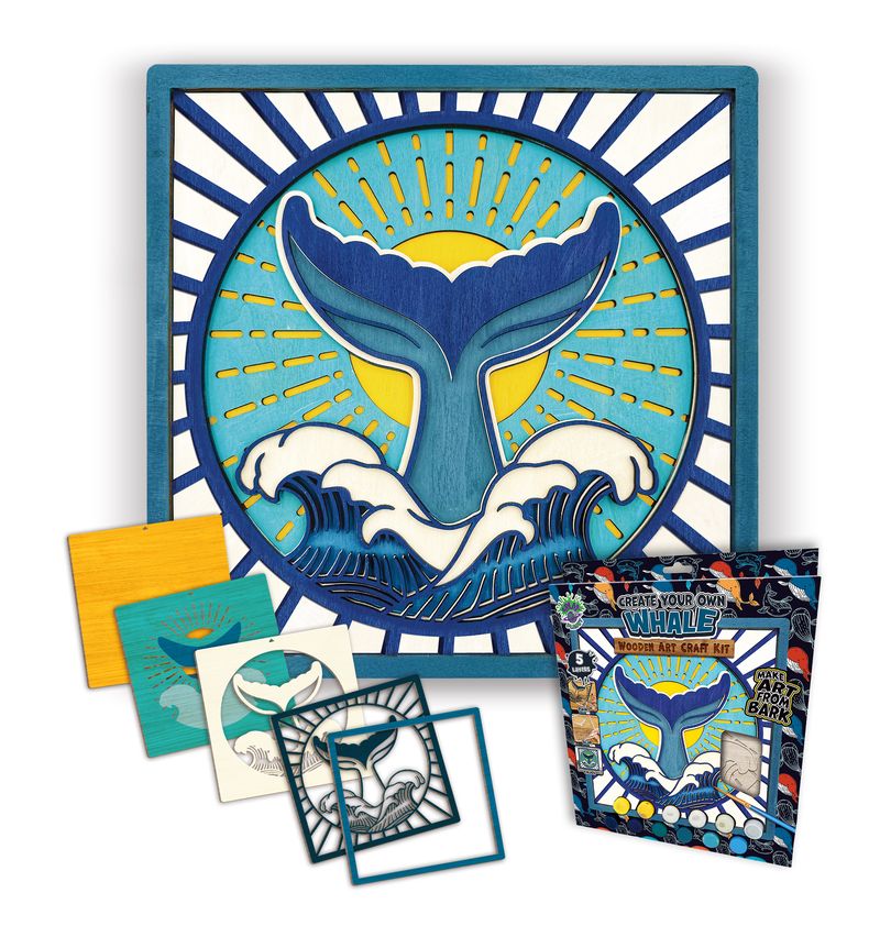 Splat Planet Wood Art Kit - Whale