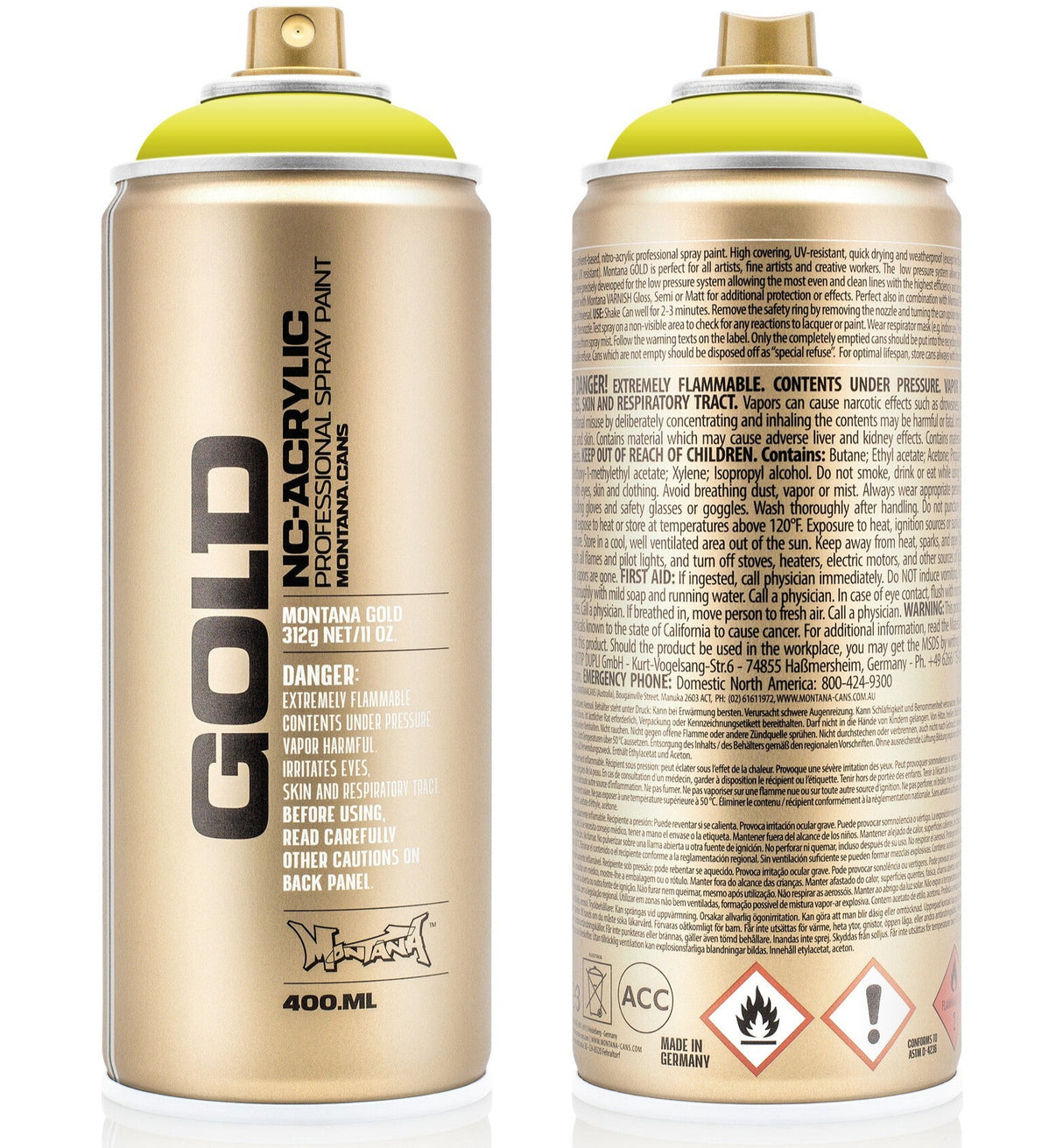Montana GOLD Spray Paint 400ml - Poison Light (CL6310)