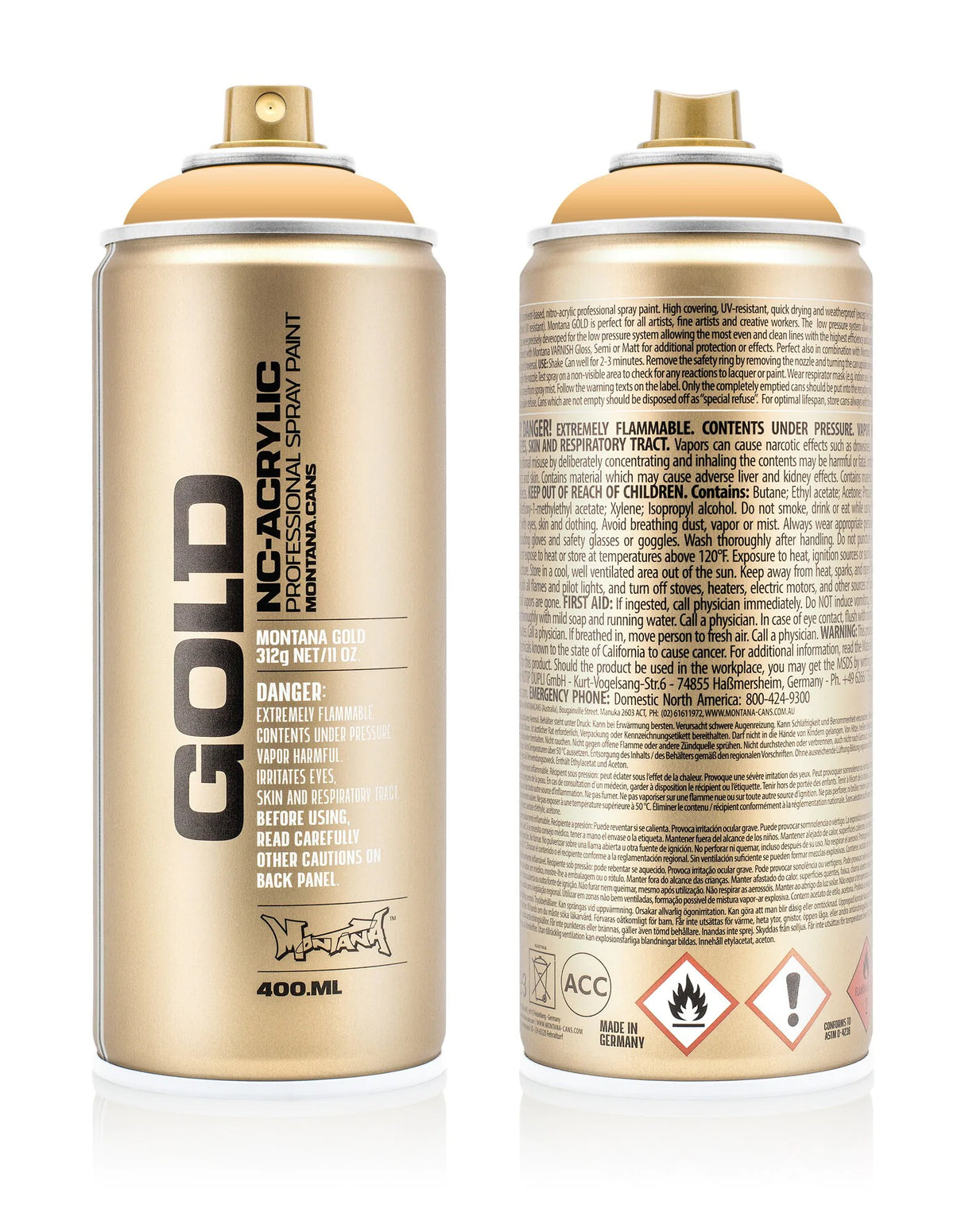 Montana GOLD Spray Paint 400ml - Creme Orange (G2020)