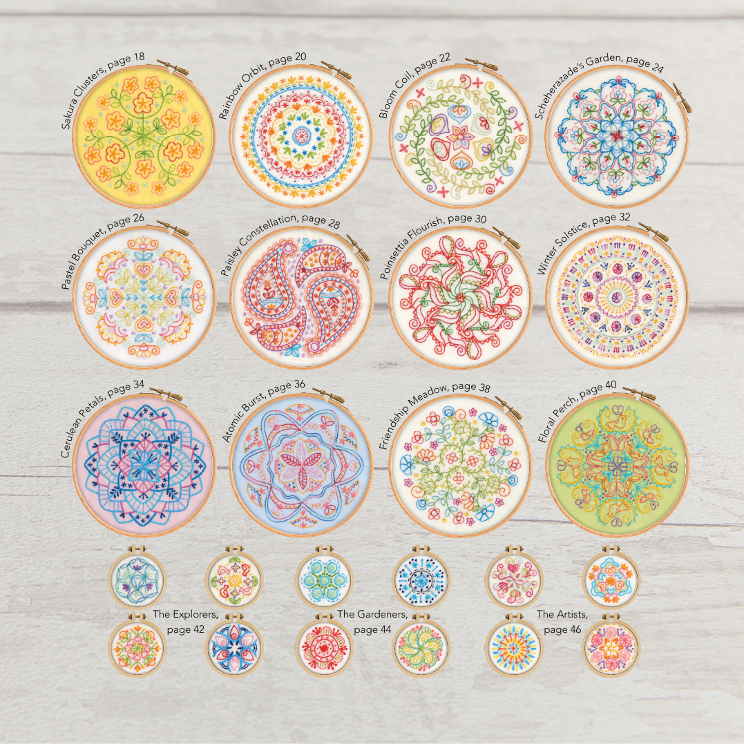 Mandalas to Embroider: Kaleidoscope Stitching in a Hoop Book