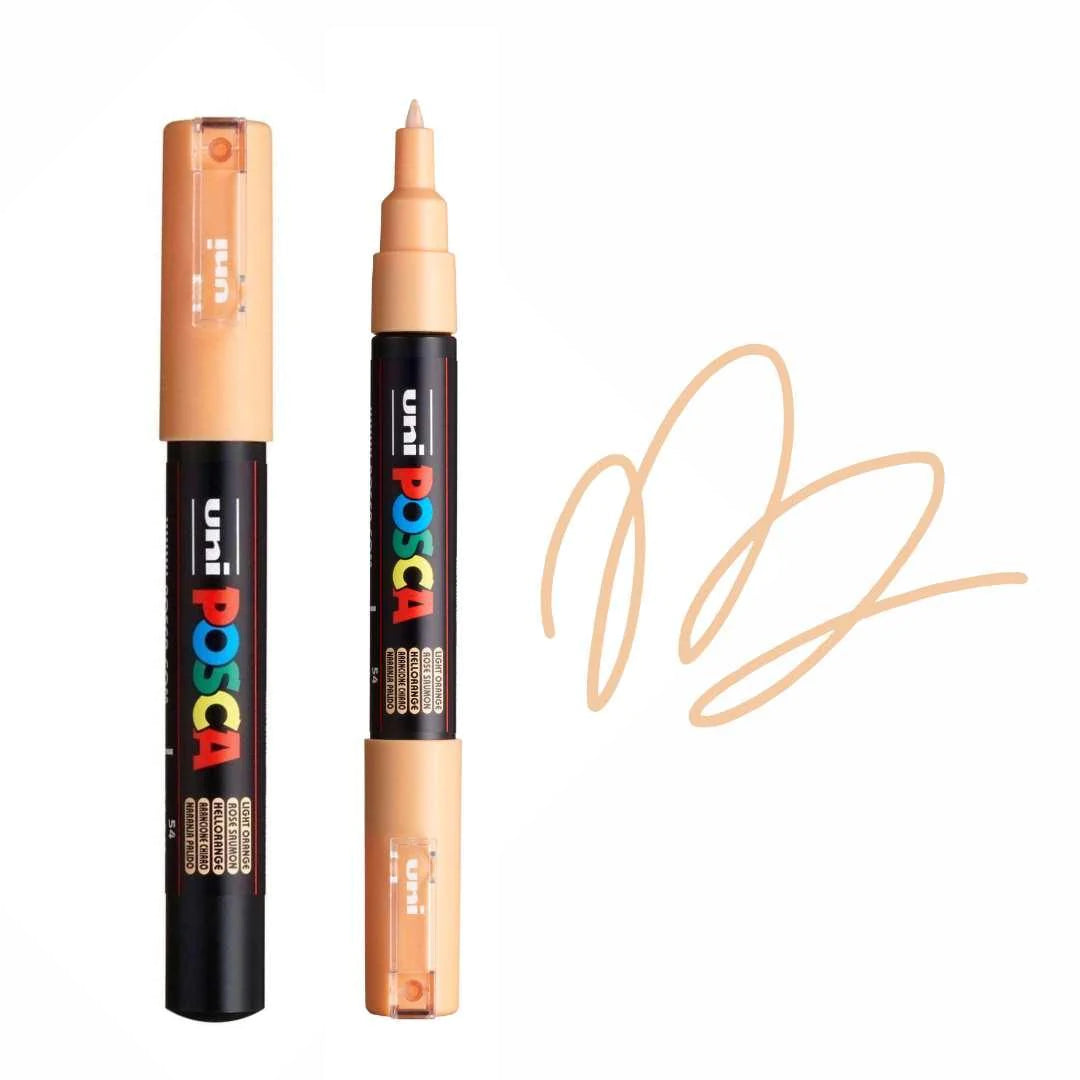 uni Posca PC-1M Extra Fine Bullet Tip Paint Marker Light Orange