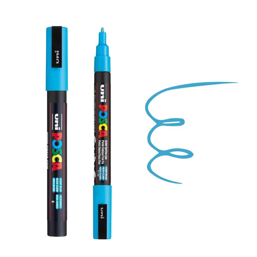 Posca Pc-3M Bullet Tip Light Blue Paint Marker