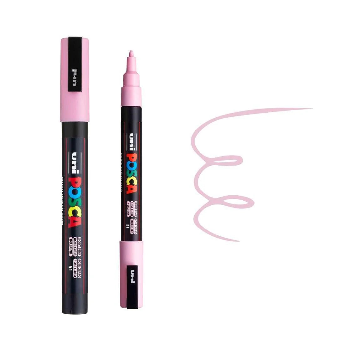 Posca PC-3M Fine Bullet Tip Paint Marker - Light Pink