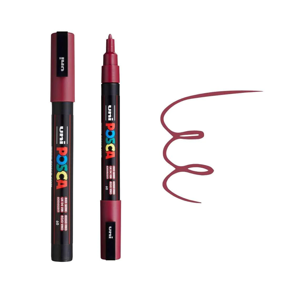Posca Marker PC-3M Fine Bullet Tip Paint Marker Wine Red