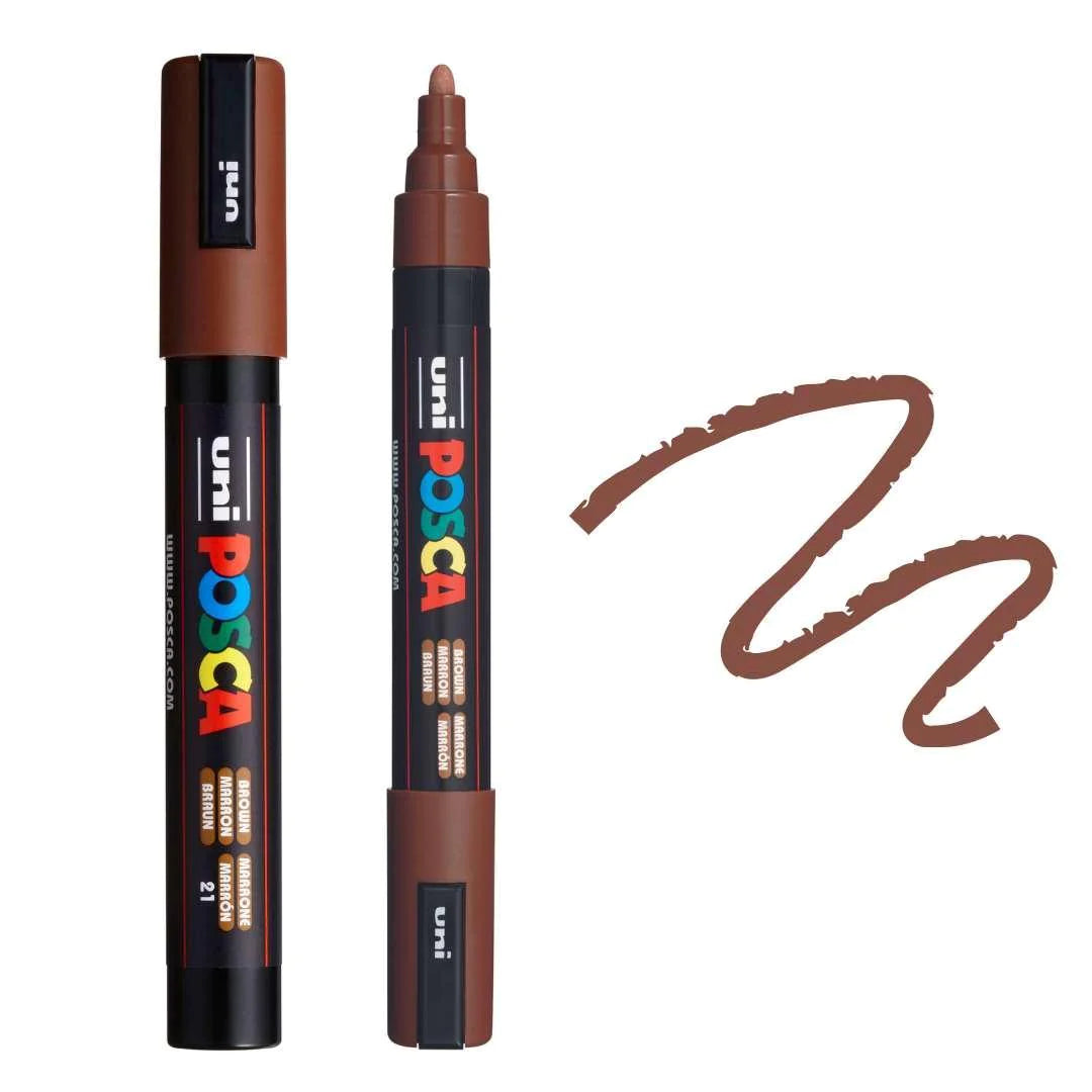 uni Posca PC-5M Medium Bullet Tip Paint Marker Brown