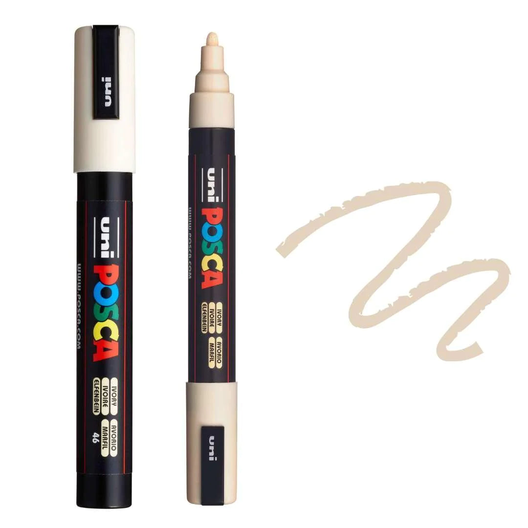 Posca Marker PC-5M Medium Bullet Tip Paint Marker Ivory