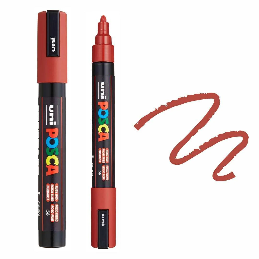 Posca PC-5M Medium Bullet Tip Paint Marker Ruby Red