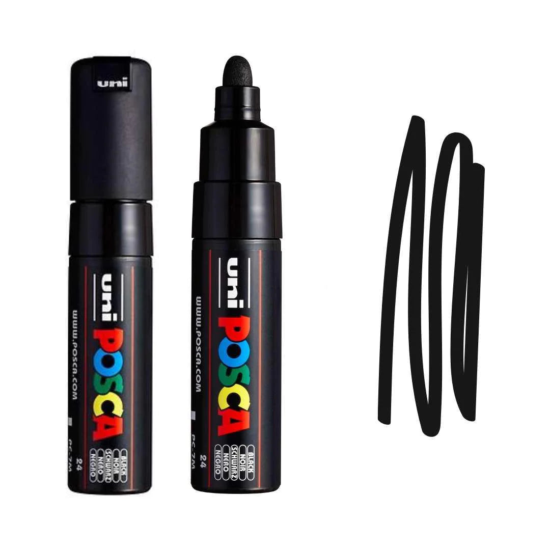 Uni Posca PC-7M Marker Bold Bullet Tip Marker Black