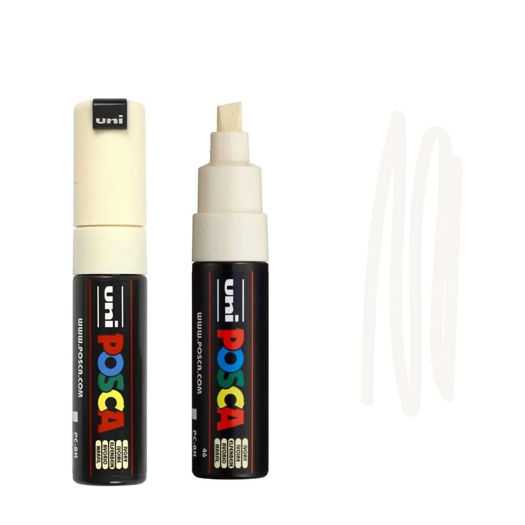 Posca PC-8K Broad Chisel Tip Paint Marker Ivory