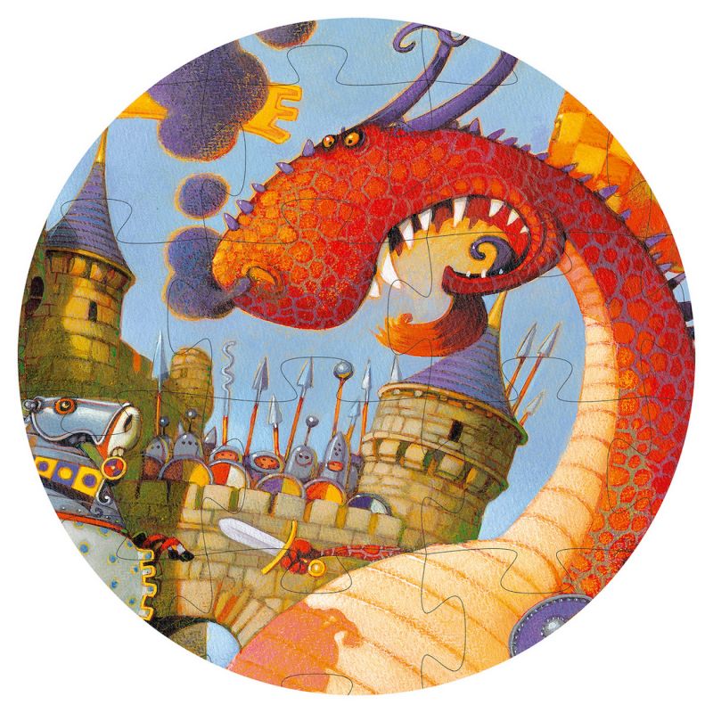 Djeco Valiant and the Dragon - 54 Piece Jigsaw Puzzle
