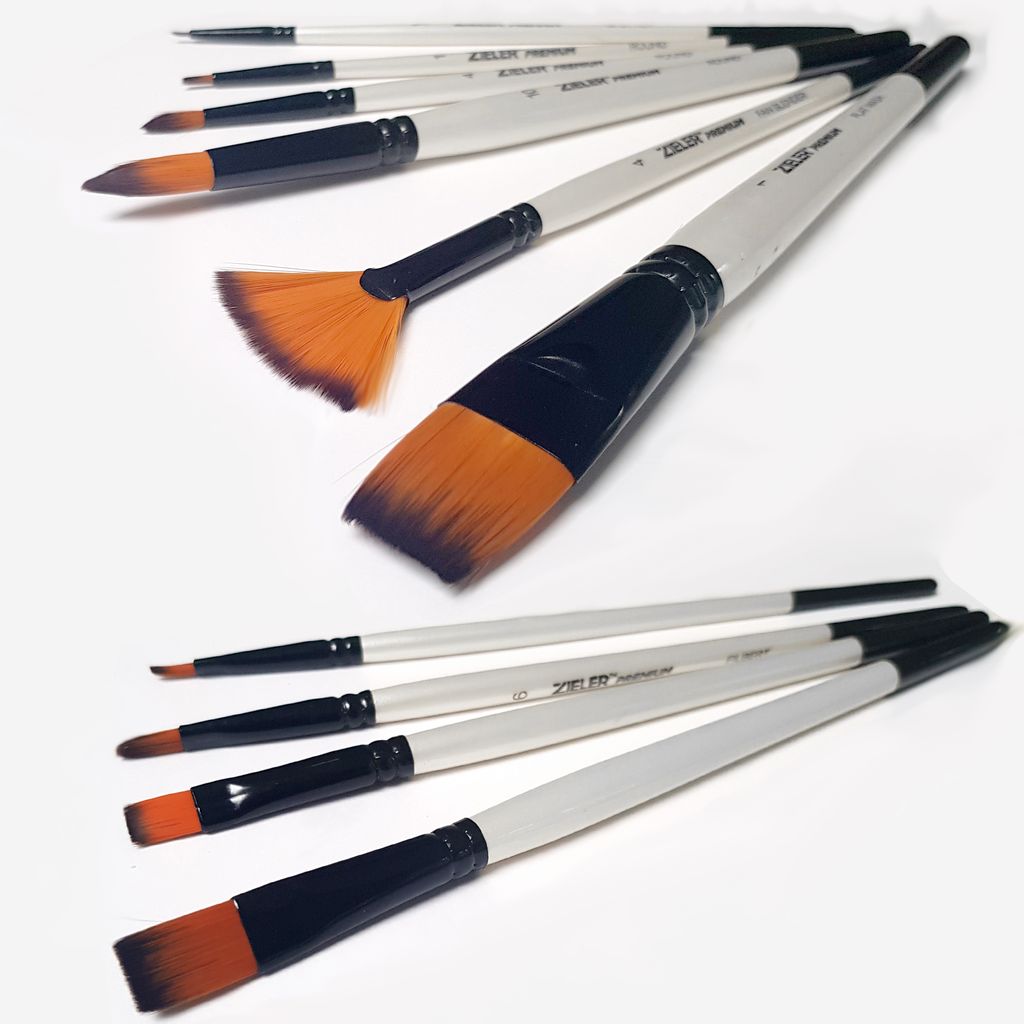 Zieler Premium Brush Zip Case - Set of 10