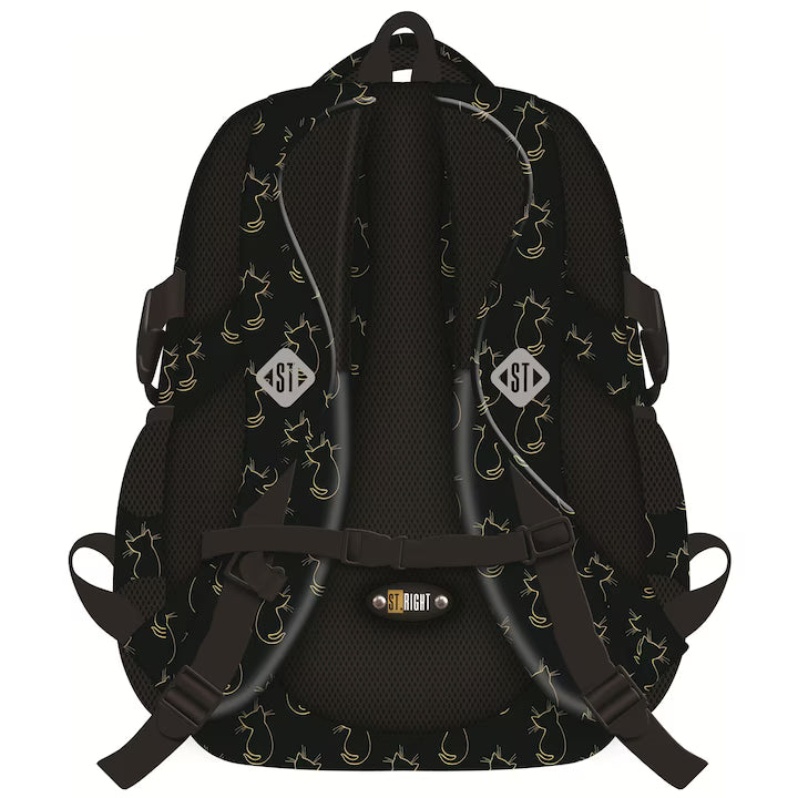 St.Right Backpack 17 Inch - Golden Cats