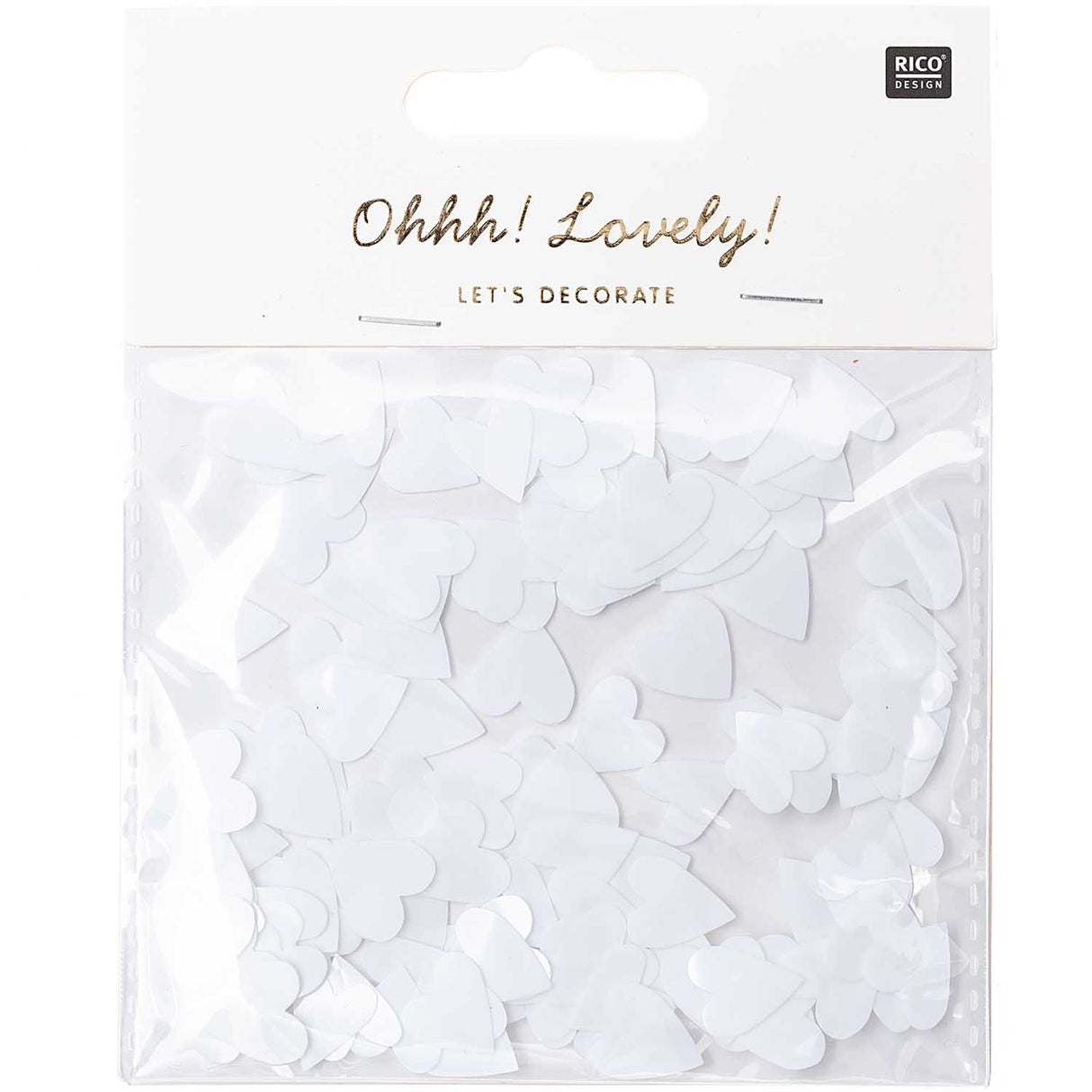 Heart Confetti - White (100 pieces)