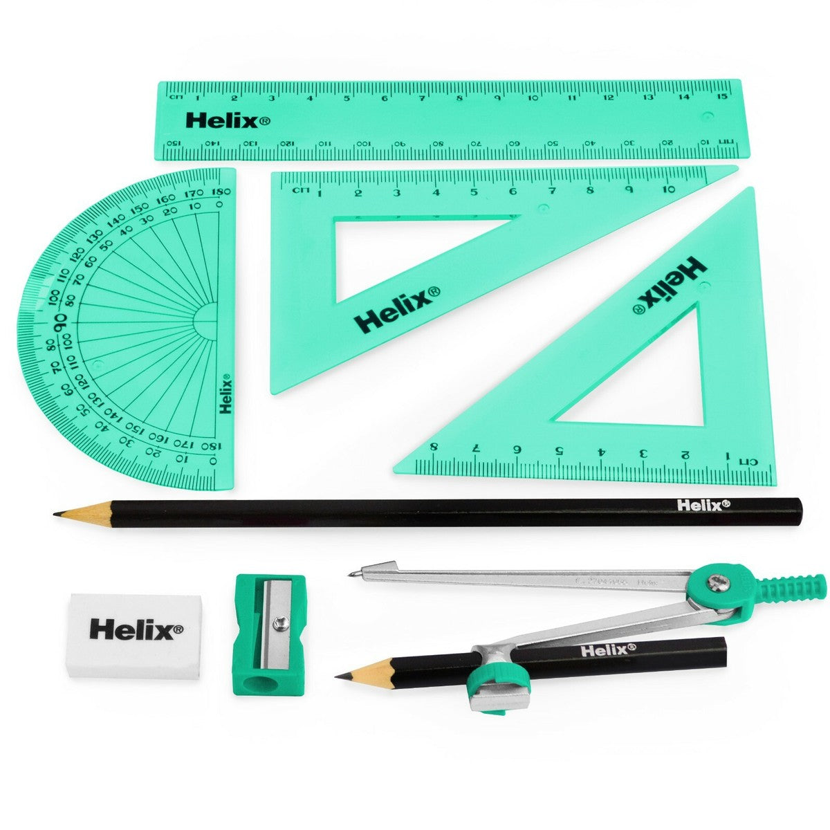 Helix Cool Curves Maths Set Cool Colours (Assortment)