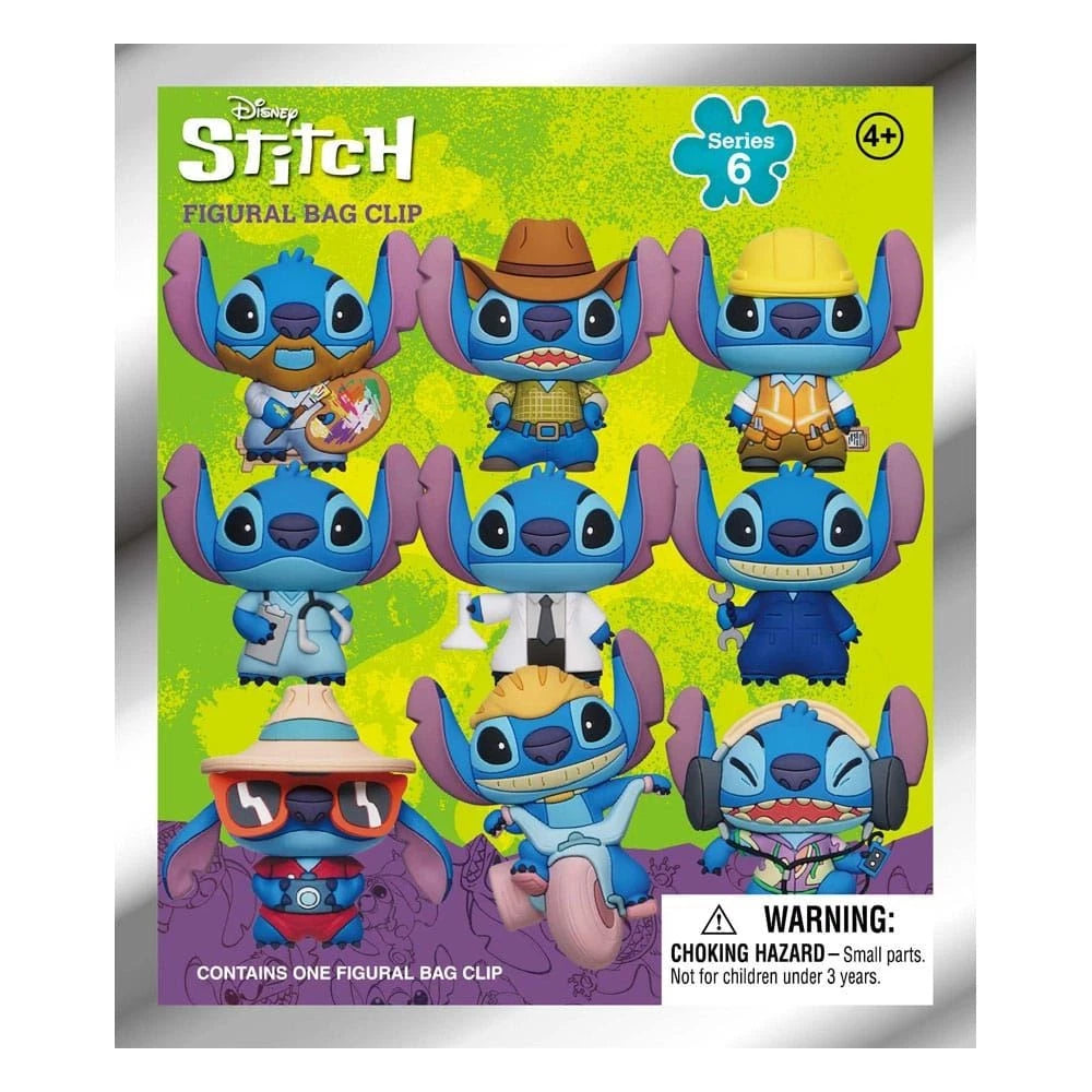 Disney's Stitch Series 6 Bag Clips (Blind Bag)