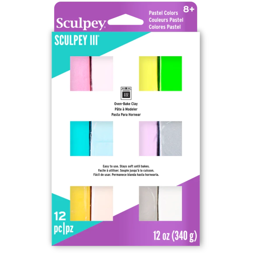 Sculpey III® 12 Piece Pastel Colours Multipack