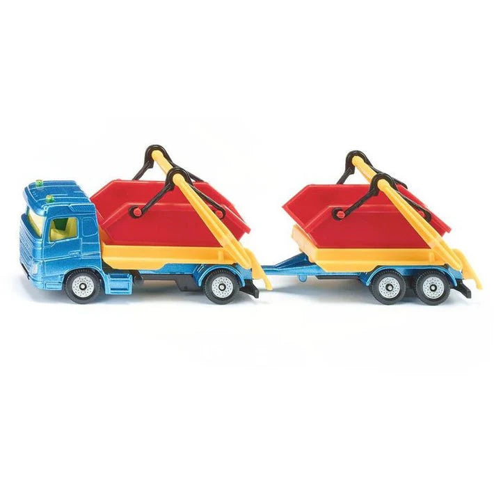 Siku Truck With Skip And Trailer