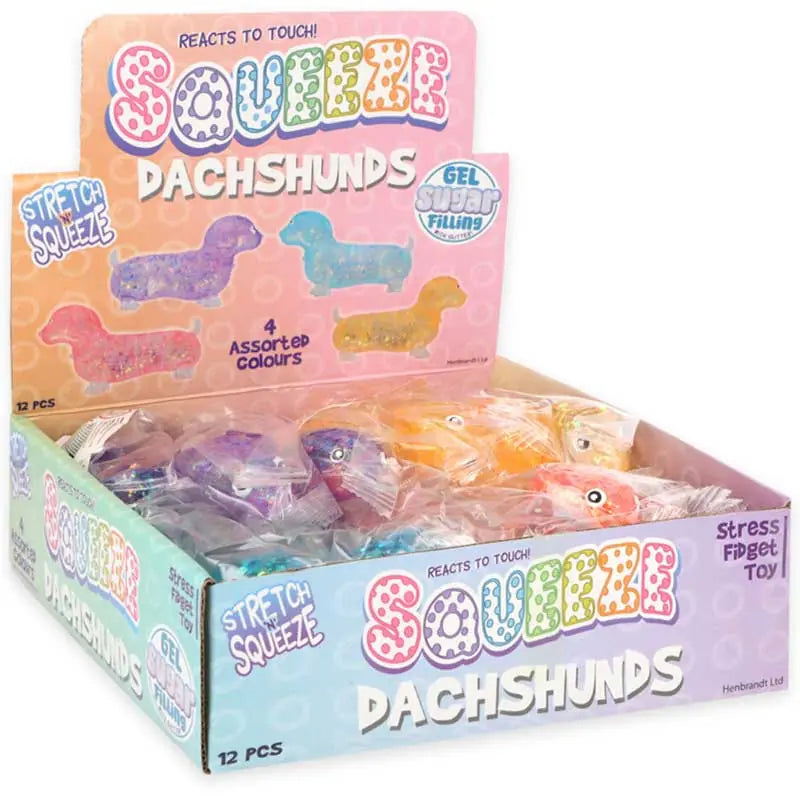 Slow Rise Sparkly Squeeze Dachshund 11cm (Assortment)