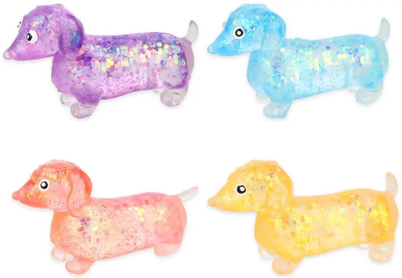 Slow Rise Sparkly Squeeze Dachshund 11cm (Assortment)