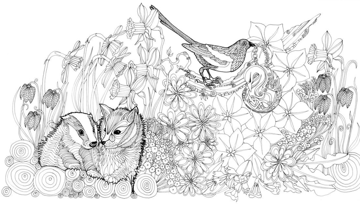 Tangle Wood Colouring Book- Large Format Edition