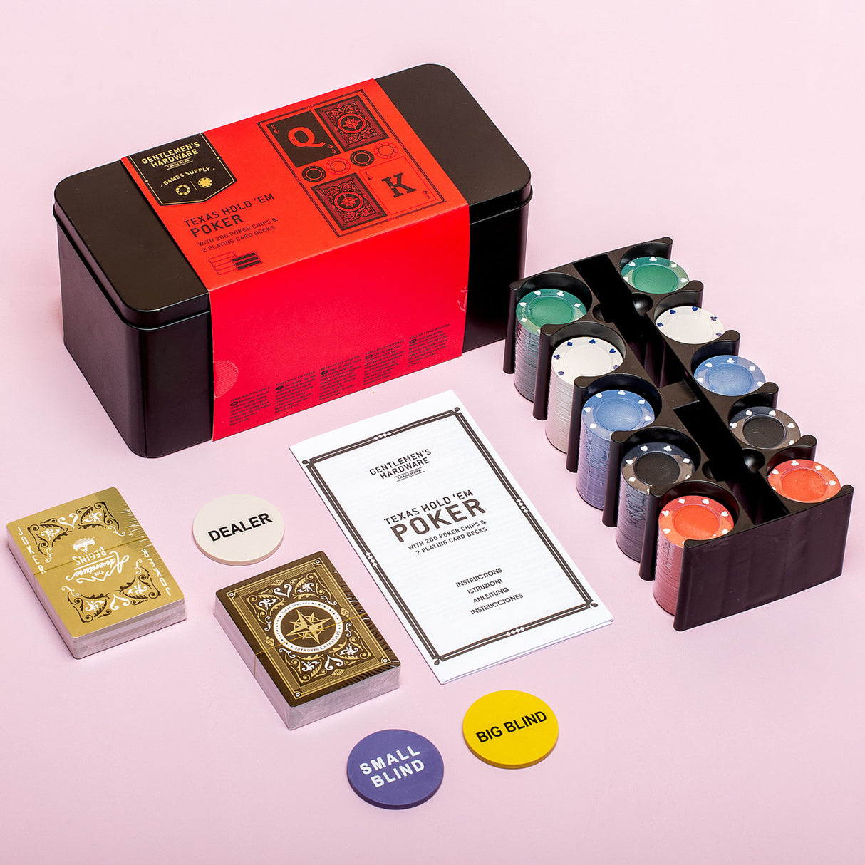 Gentlemen's Hardware Texas Hold 'em Poker in a Tin Game