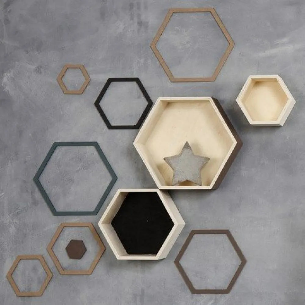 Storage Boxes, H: 14.8+19+24.2 cm, depth 10 cm, 3