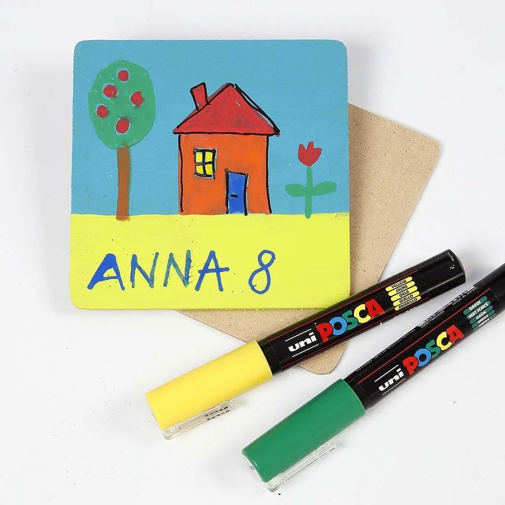 Coaster 10x10cm Thickness: 3 mm MDF (6 Pieces)