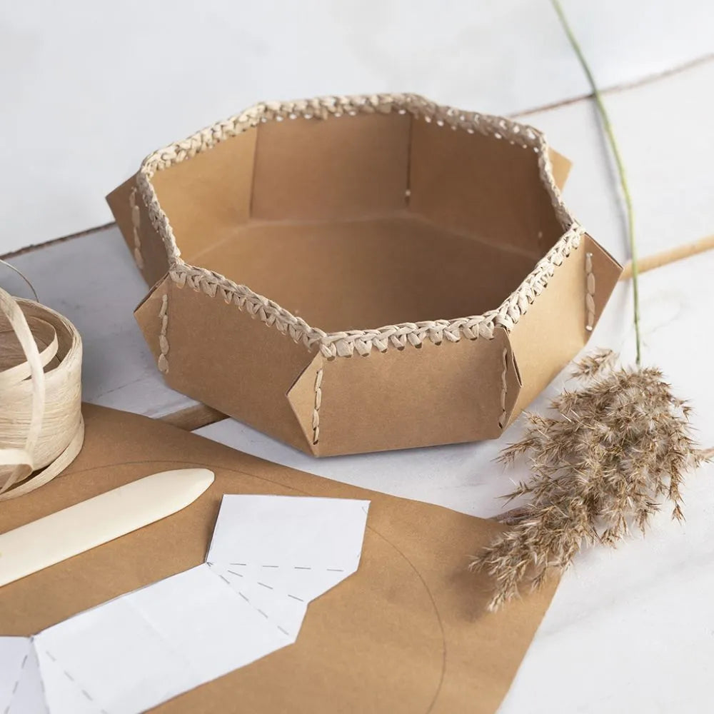 Faux Leather Paper Roll - Light Brown
