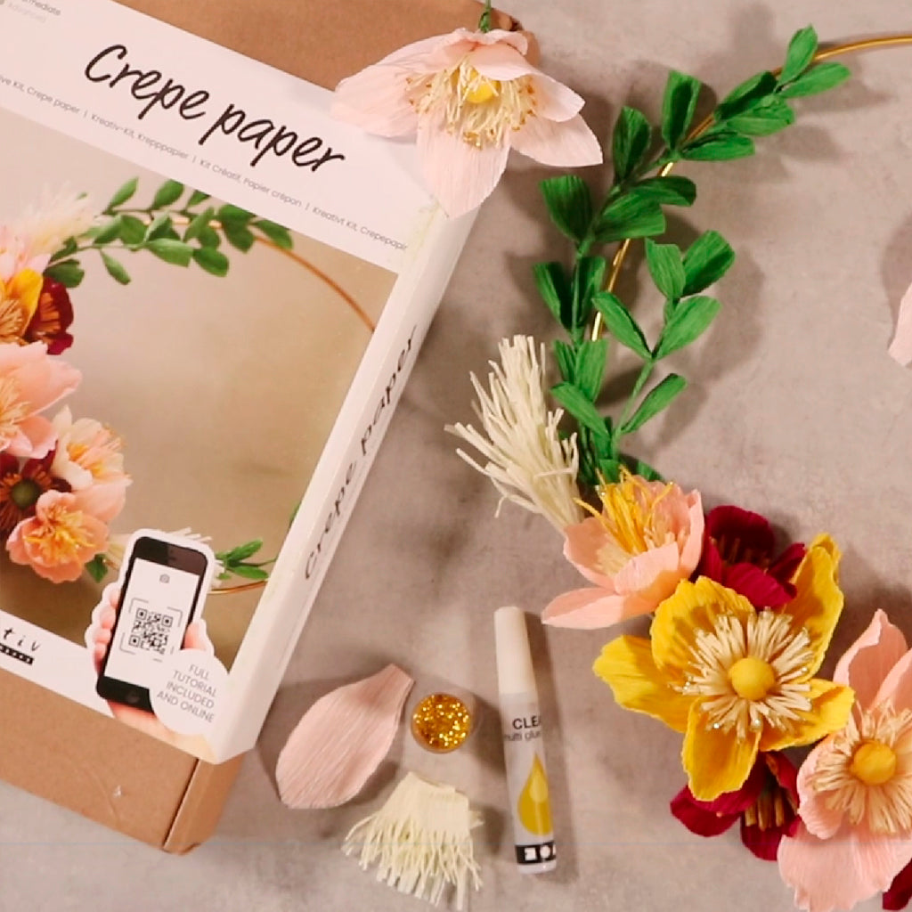 Craft Kit Crepe Paper - Flower Wreath